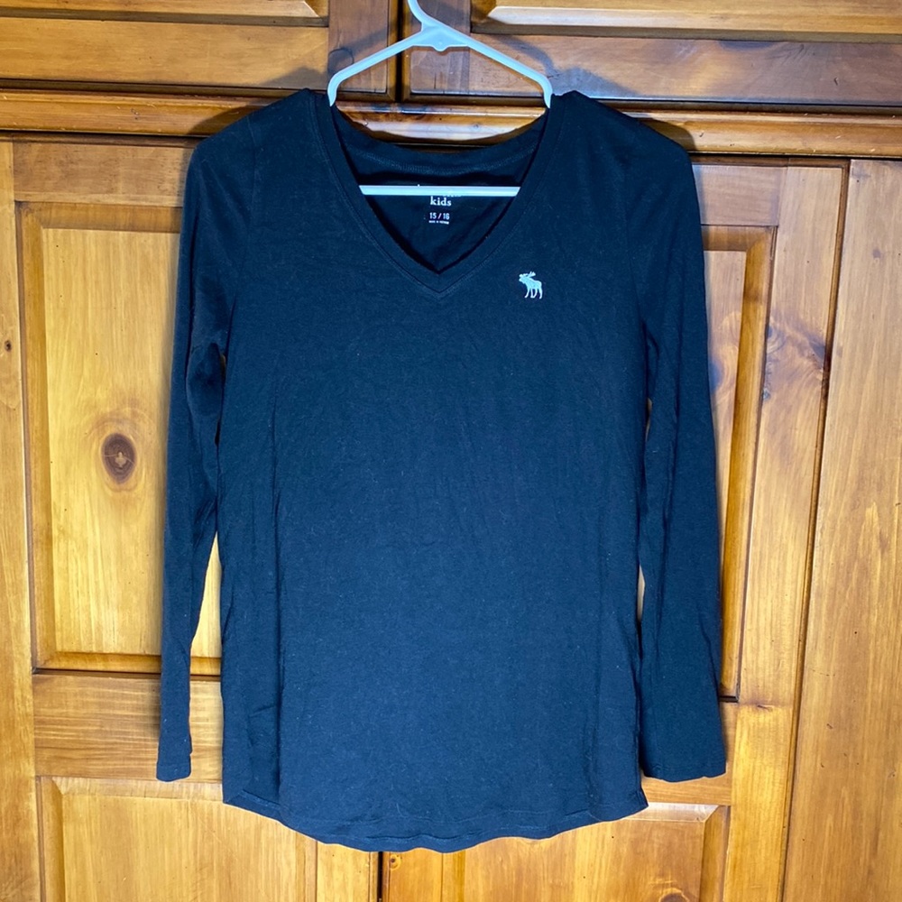 Girls Abercrombie Kids Black Long Sleeve T-Shirt